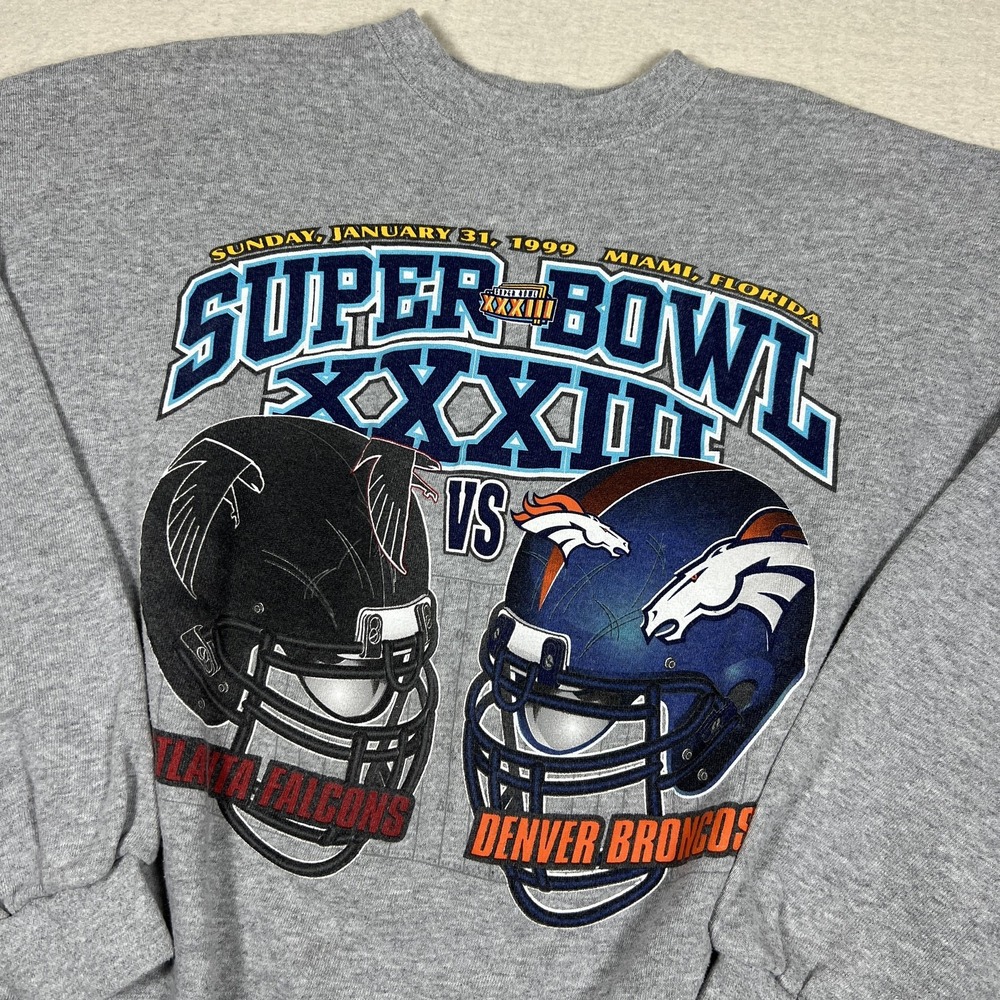 Vintage Denver Broncos Atlanta‎ Falcons Sweatshirt Mens XL NFL Football Logo 7